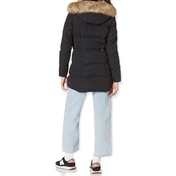 NAUTICA Puffer Coat Black Microfiber Hooded Winter Jacket - Picture 8 of 10